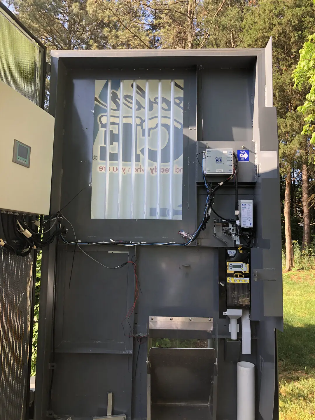 Outdoor electrical panel with wiring