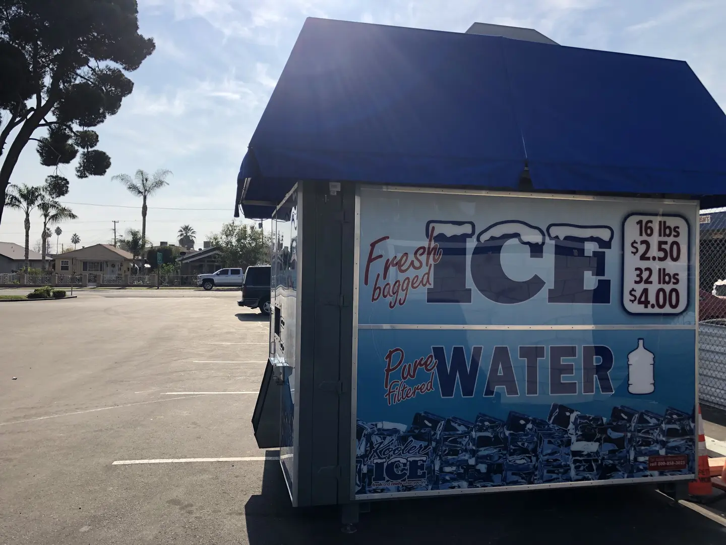 Outdoor ice and water dispenser