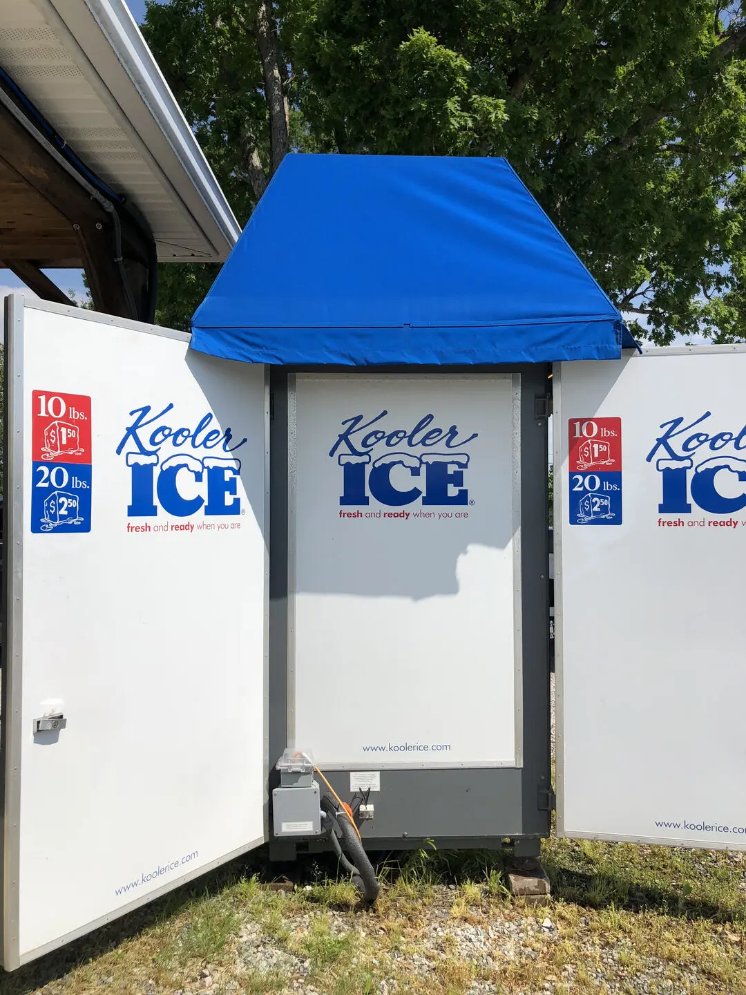 Kooler Ice vending unit with open doors