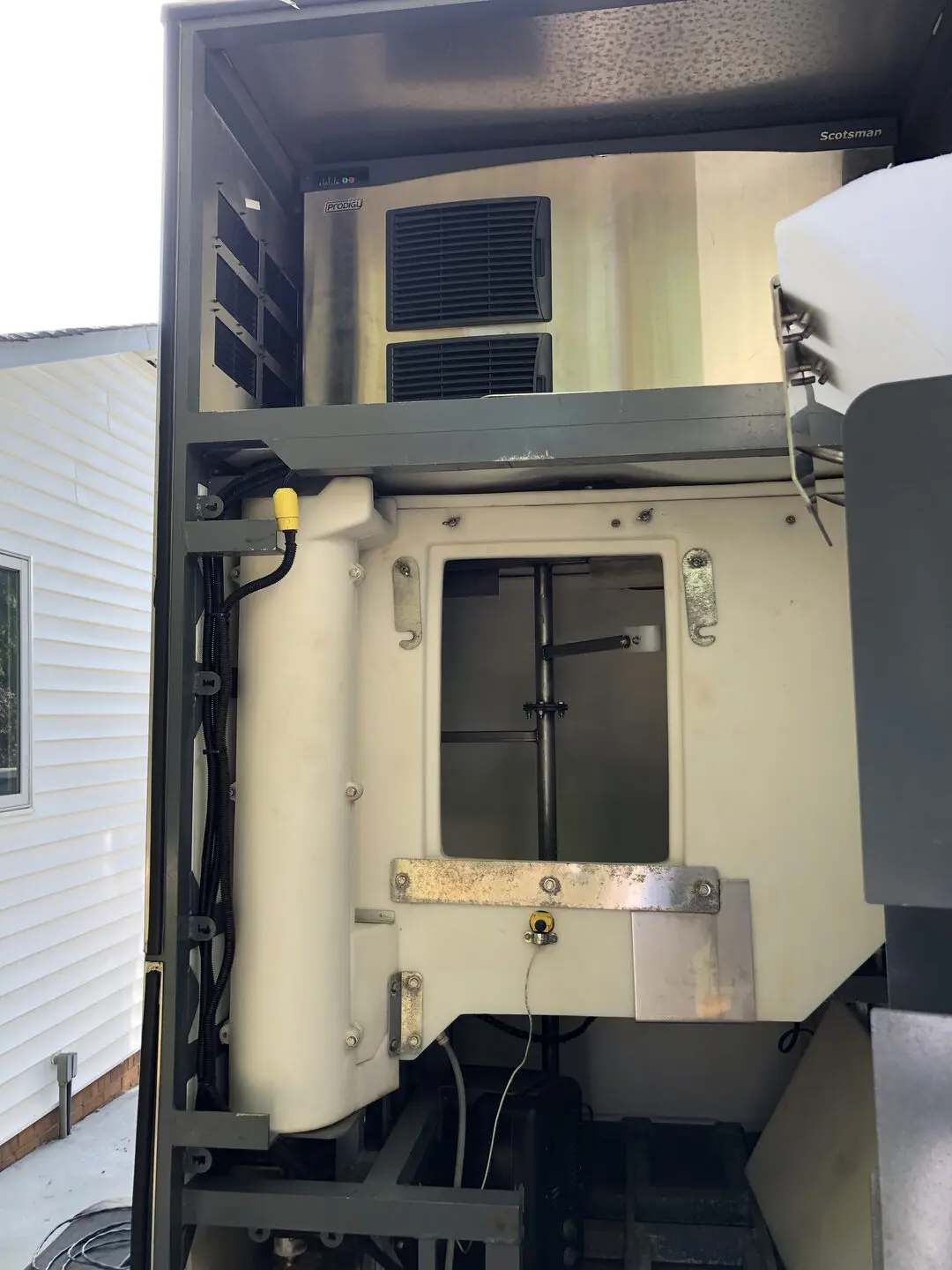 Inside a machinery compartment